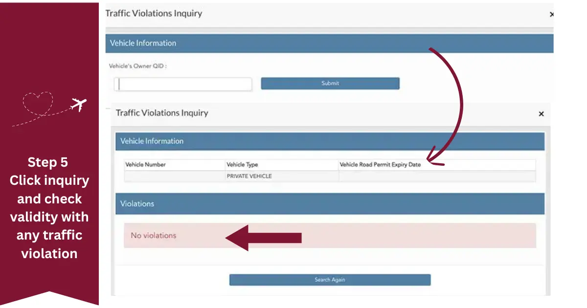 check istimara validity on MOI portal Qatar