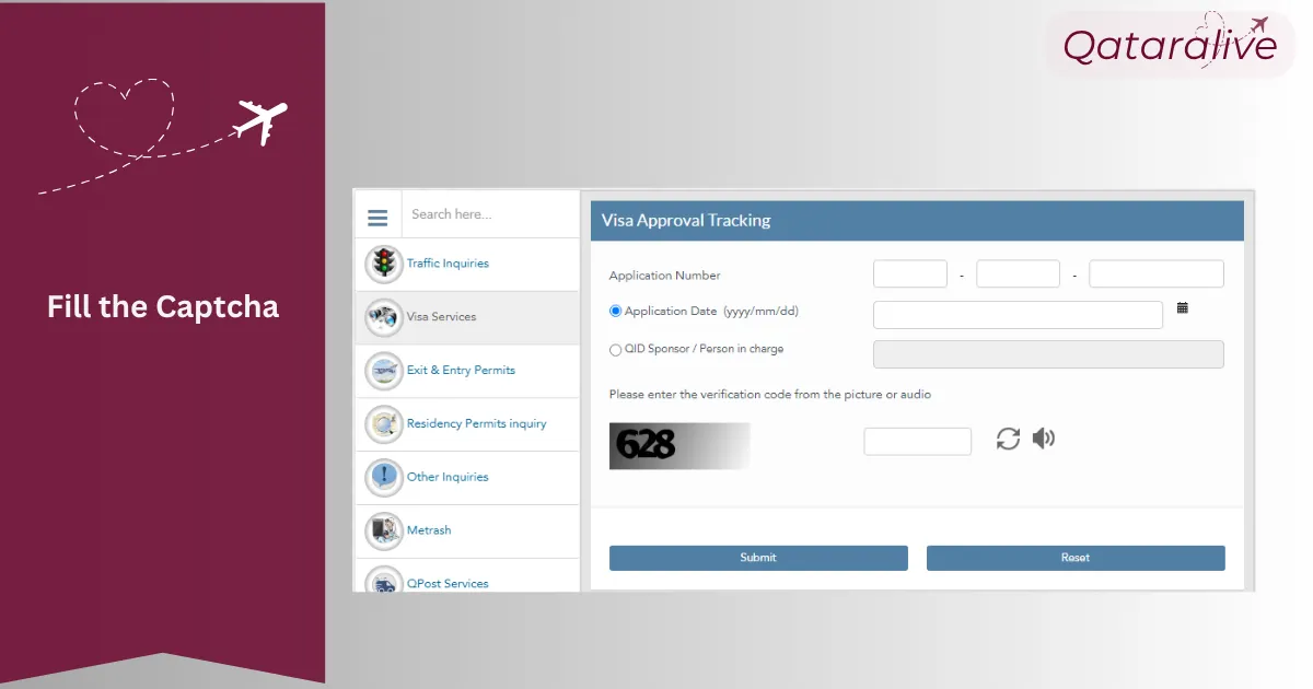 How to Check MOI Qatar ID Status 16 Fill the Captcha