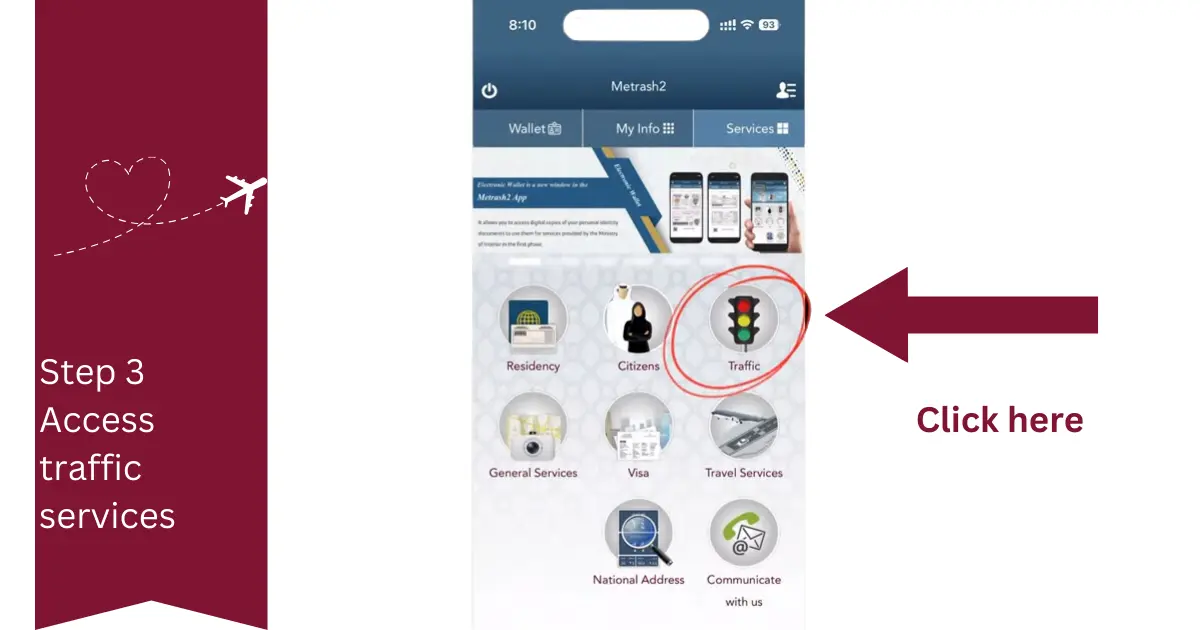 Step 3 Access traffic services