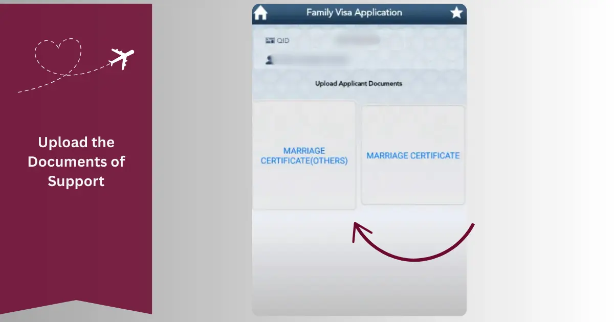 Upload the Documents of Support Marriage Certificate