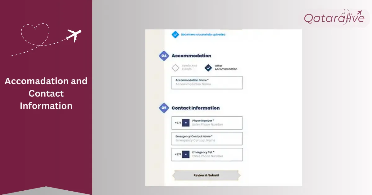 Qatar Tourist Visa Ultimate Guide: Hayya A1 Made Easy 9 Provide accomodation and contact details
