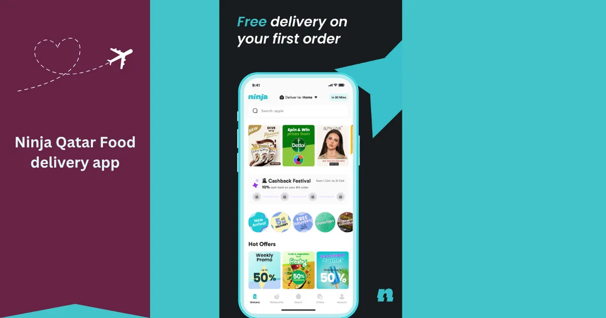 List of Top grocery and food delivery Apps in Qatar (Updated 2025) 9 Ninja Qatar – Groceries at Ninja Speed Food delivery app Qataralive