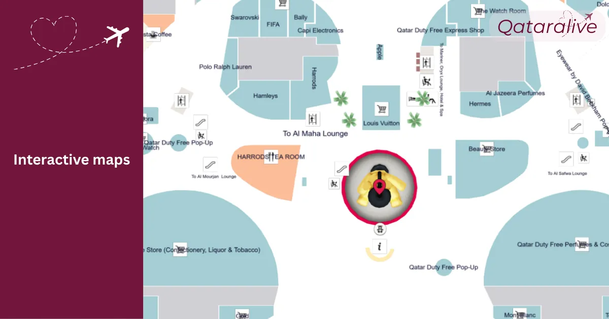 Hamad International Airport (DOH): Complete Transit & Travel Guide 2 interactive map pf HIA Qataralive.com