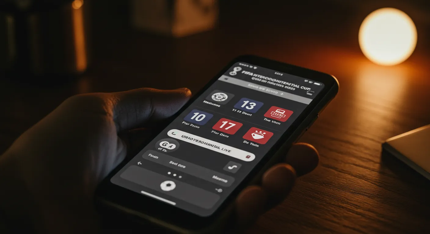 Checking the FIFA Intercontinental Cup 2025 Qatar live schedule on phone
