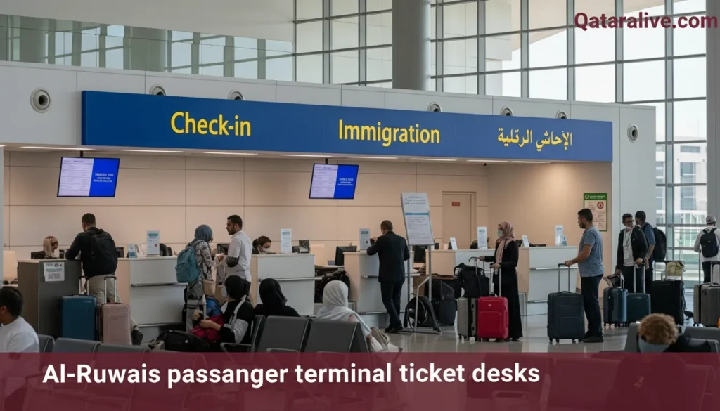 Qatar-Bahrain Ferry: Timing, Ticket Prices | Travel Guide 2 Al-Ruwais passenger terminal ticket desks