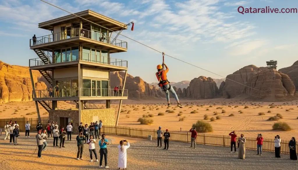Zipline at Brouq Season Qatar 2025 Adventure Tower