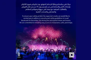 Pyrodrones Show: A synchronized display of drones launching fireworks a signature Lusail event.