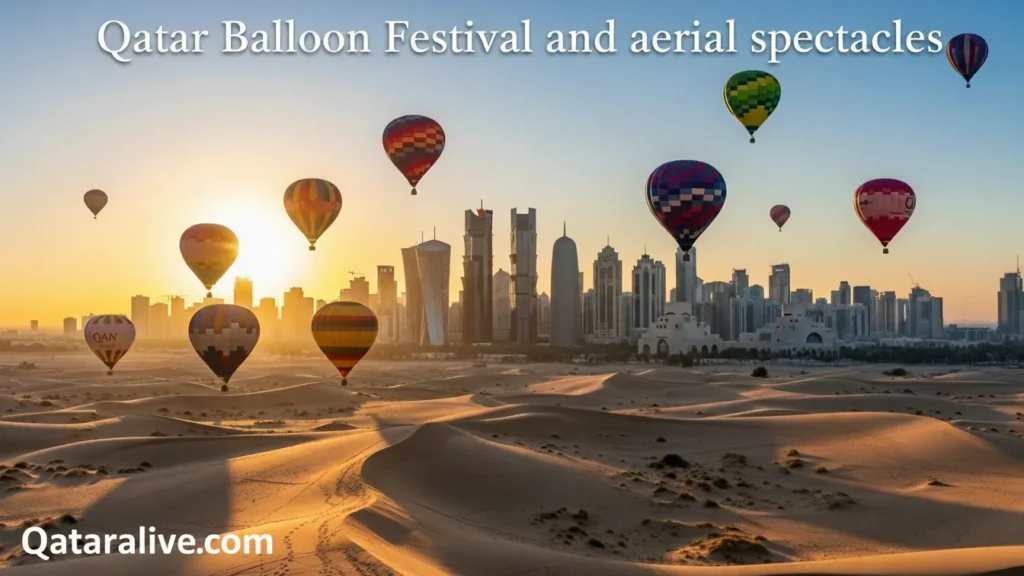 Best Places to Celebrate Qatar National Day (QND) 2025 Guide 5 Qatar Balloon Festival and aerial spectacles Qataralive
