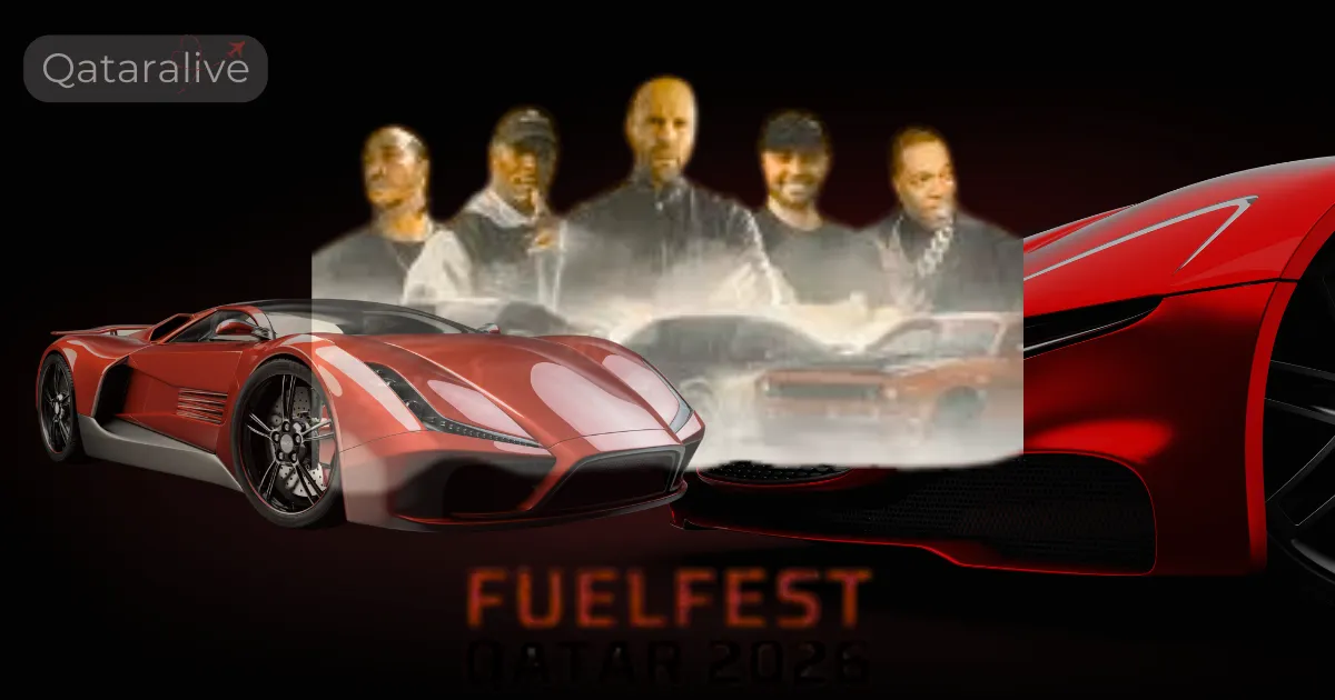 Ludacris and other fast and furious stars at Qatar fuelfest 2026 Auotomotive event