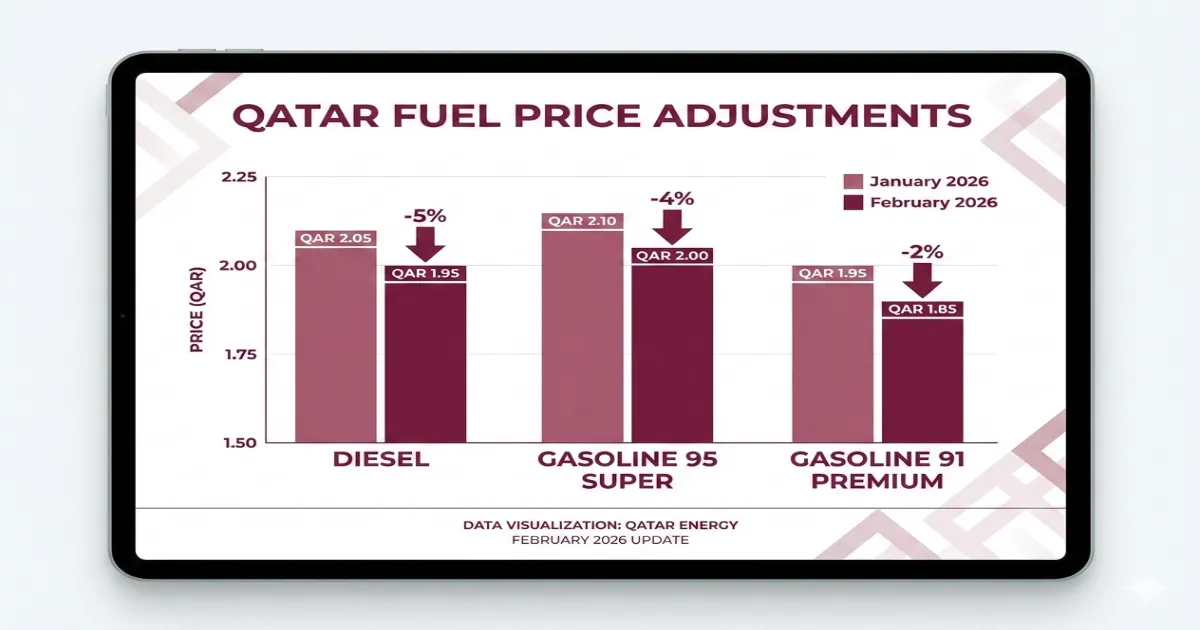 QatarEnergy Announces Fuel Prices for February 2026 3 Month Fuel Price Trend Qataralive