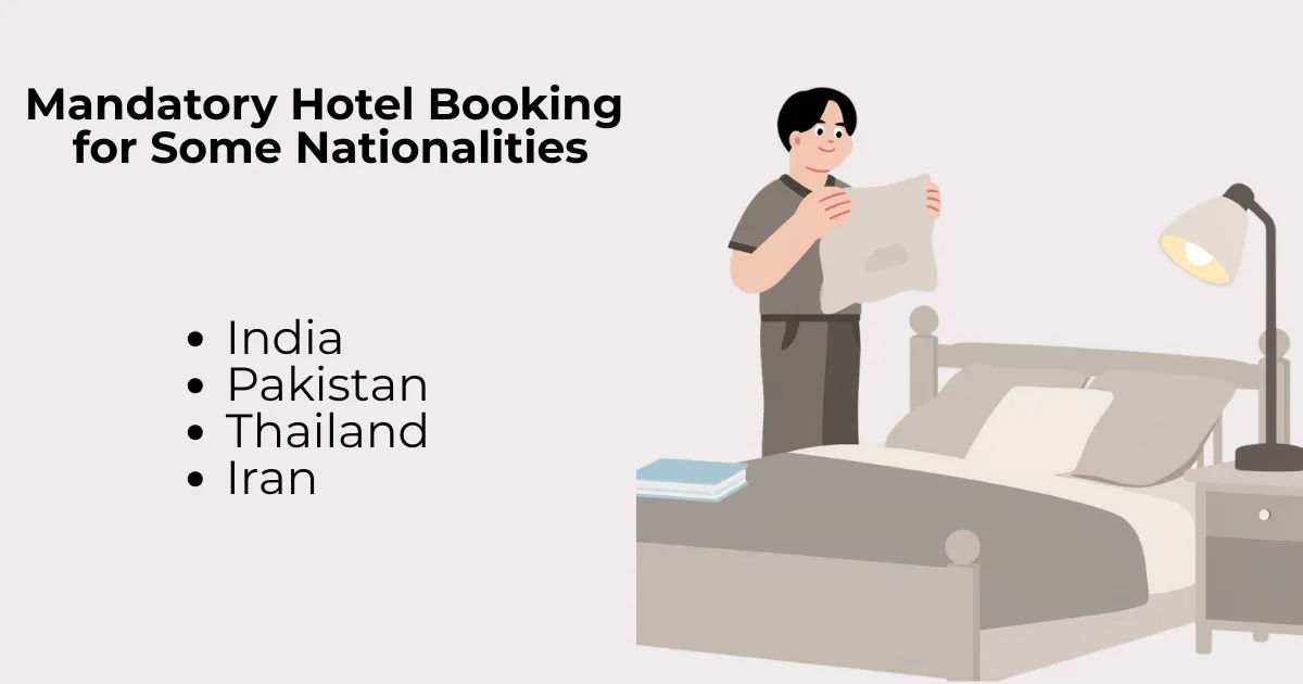Mandatory Hotel Booking for Some Nationalities