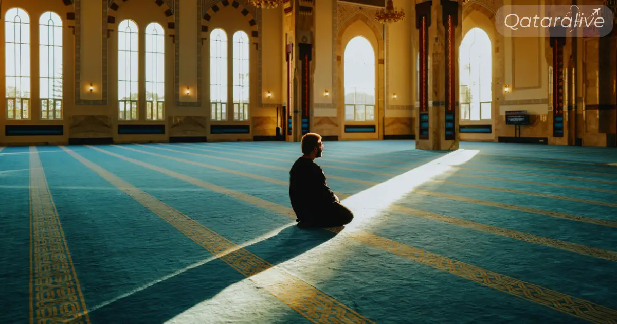 Eid Al Adha Prayer Time Qatar 2026: Education City Stadium 2 worshipper offering eid al adha Prayer Qatar 2026