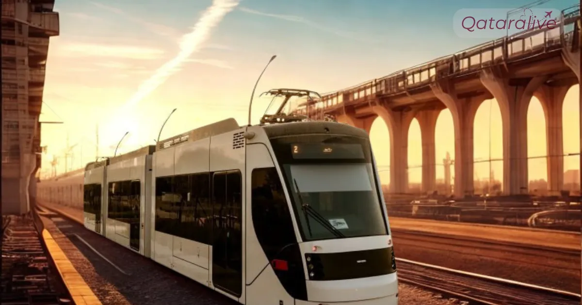 Education city Tram on roads
