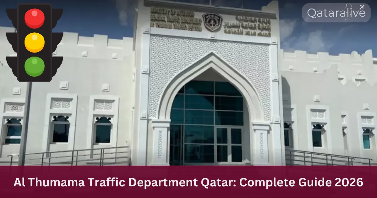 Al Thumama Traffic Department Qatar: Location and Working hours 1 Al Thumama Traffic Department Qatar 2026_ Complete Guide
