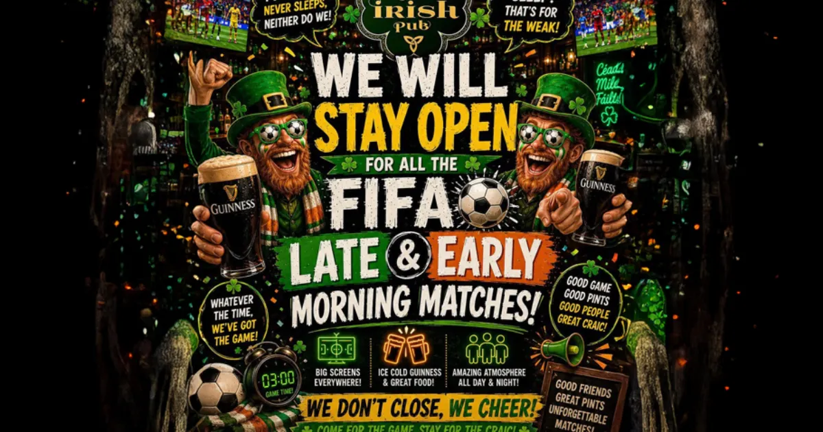 Irish pub fanzone FIFA World cup 2026
