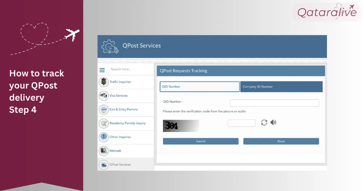 Qatar Driving License Renewal: Online Renewal, Fees, Requirements & Validity 9 How to track your QPost delivery (4)