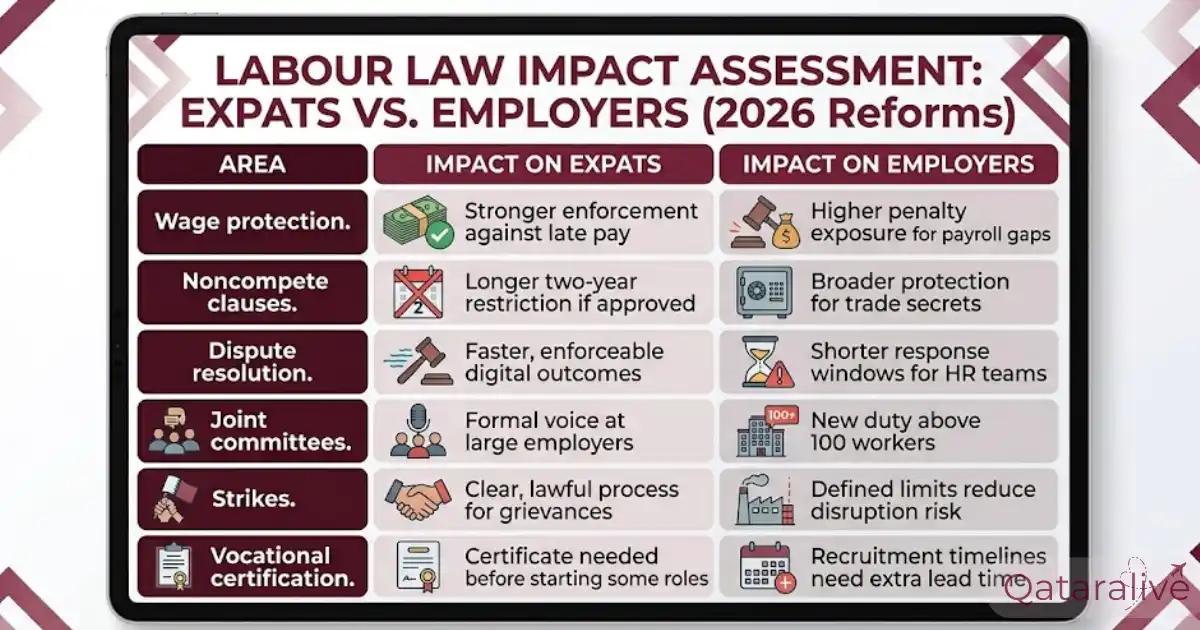 Qatar Labour Law Impact Assessment 2026_ Expats vs. Employers
