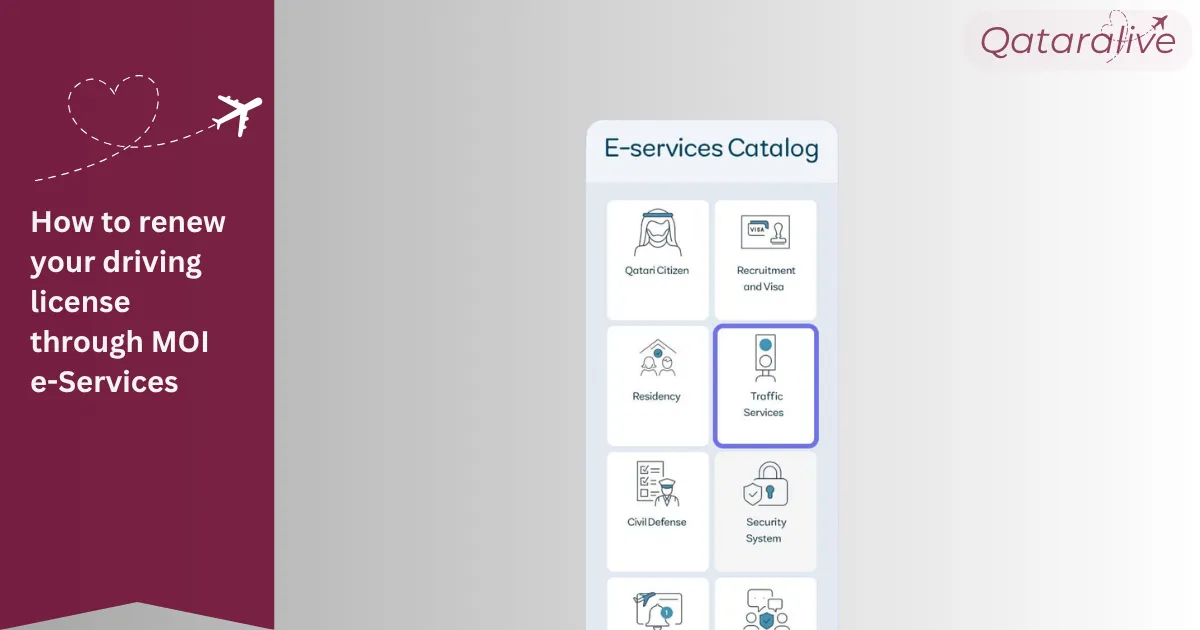 Qatar Driving License Renewal: Online Renewal, Fees, Requirements & Validity 4 How to renew your driving license through MOI e-Services