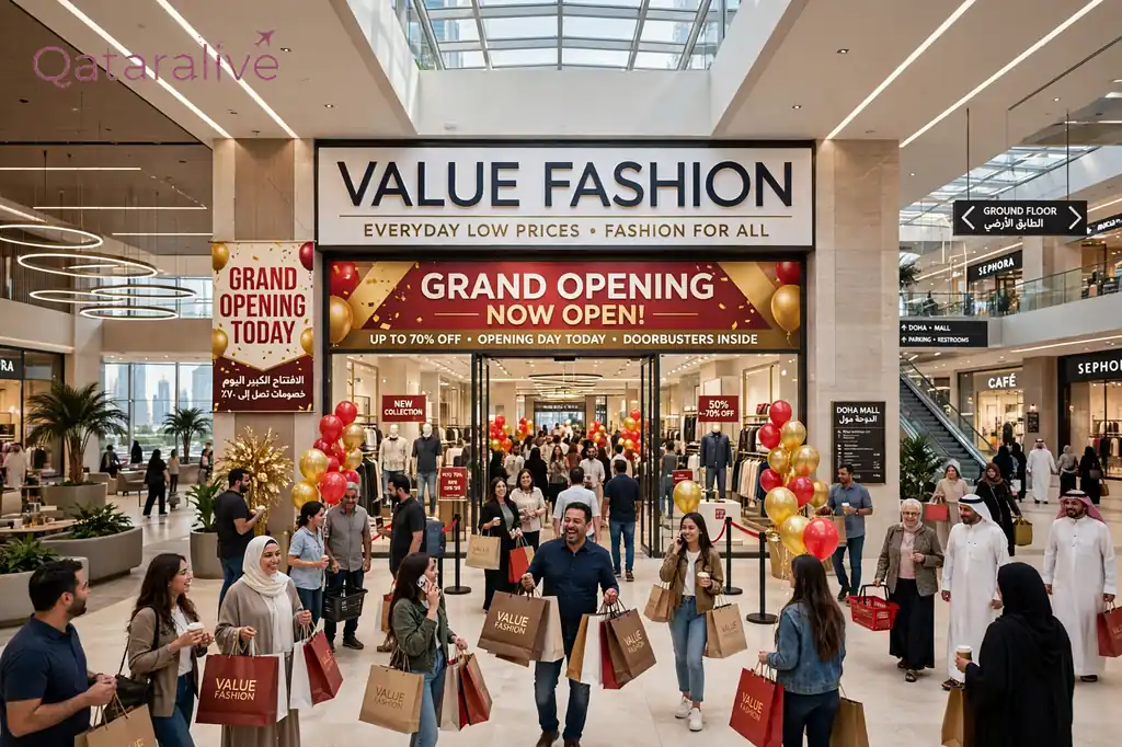 Primark Qatar storefront at Doha Festival City on opening day