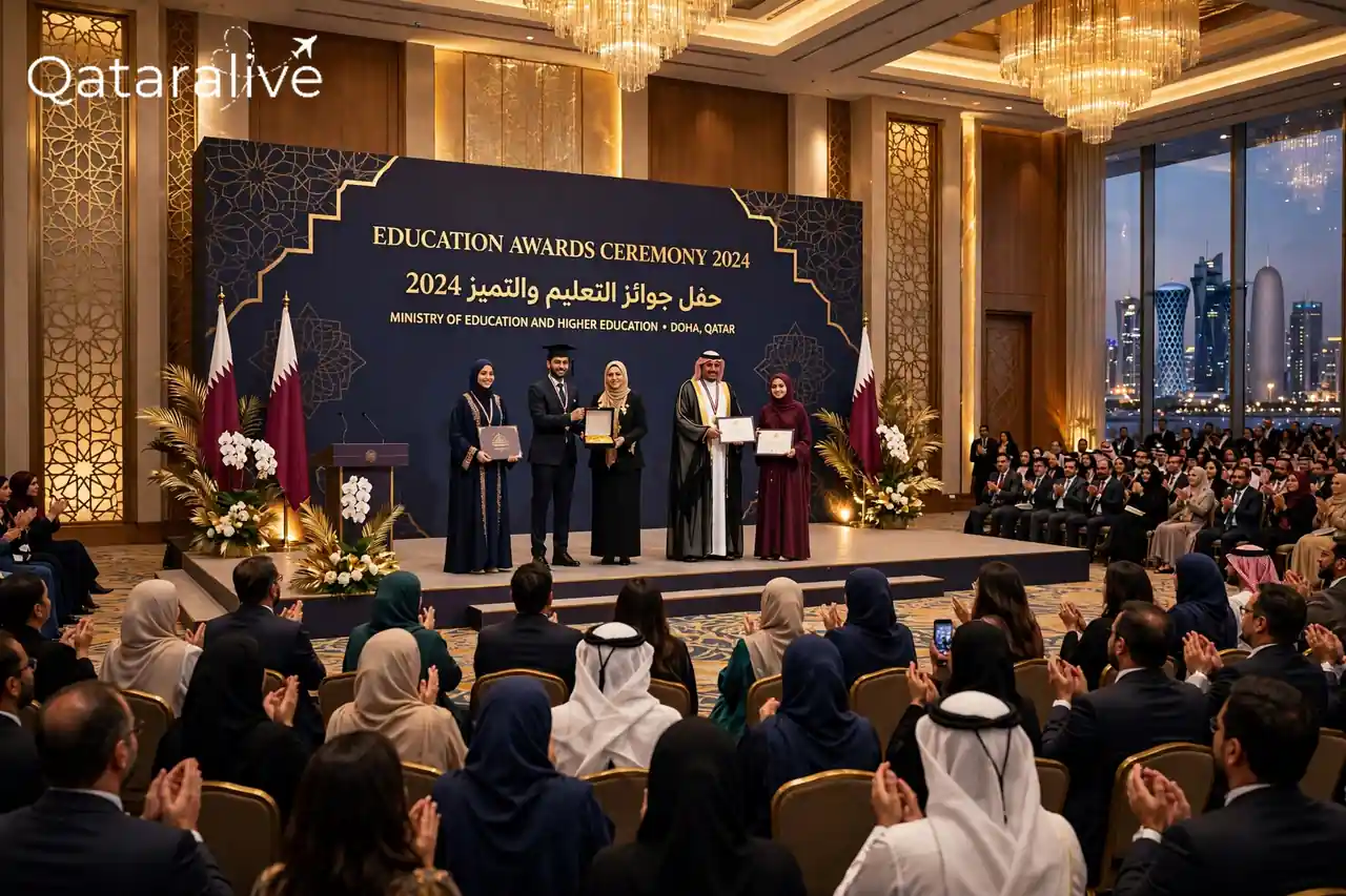 Qatar Education Excellence Award 2027: How to Apply, Categories and Key Dates 1 Winners receiving medals at the Qatar Education Excellence Award ceremony in Doha