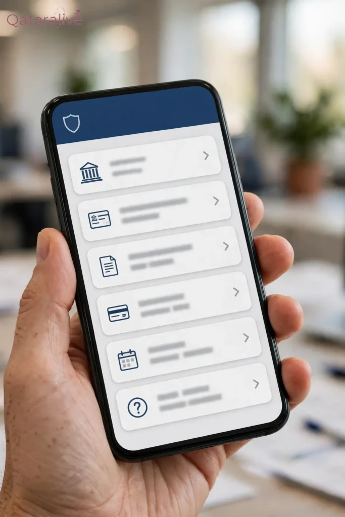 Applying for a Qatar Police Clearance Certificate on a smartphone app